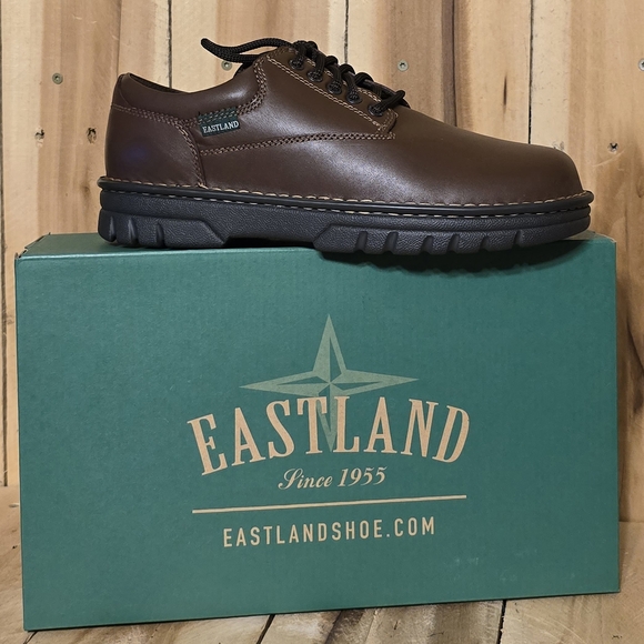 EASTLAND Mens 11 D M Eur 45 Plainview Brown Leather Comfort Casual Oxfords NIB main image 3
